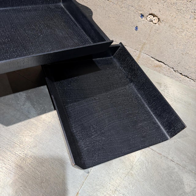Desk Accessory Designed by Florence Knoll Two-Tier Paper Tray Ebony For Sale - Image 12 of 14