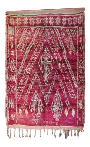 1980s Vintage Moroccan Rug