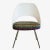 This Eero Saarinen for Knoll plastic-back side chair was reupholstered in a geometric zigzag mutlicolor fabric. =We offer...