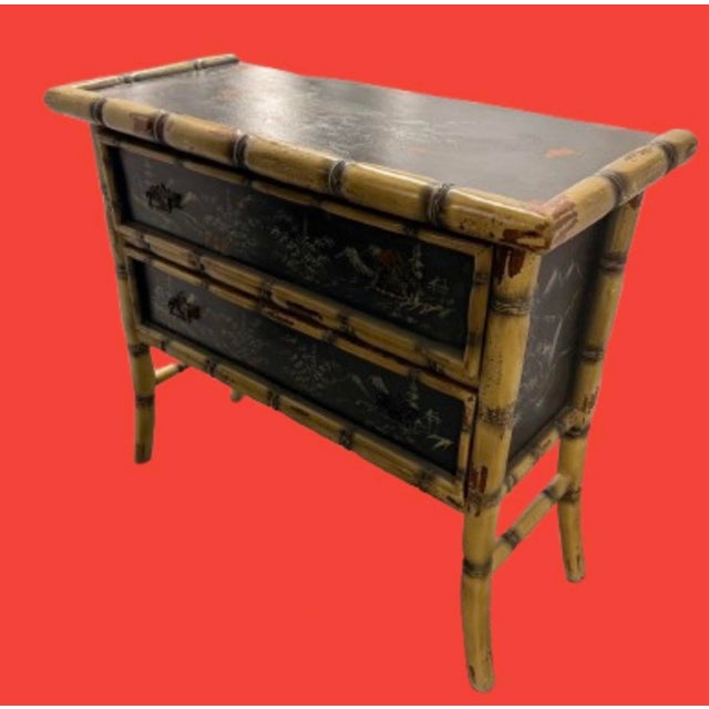 Chinoiserie Mid 20th Century Chinoiserie Style Accent Cabinet/Commode For Sale - Image 3 of 11
