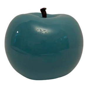 2000s Bull & Stein Designer Apple Sculpture by Lisa Pappon Turquoise, Brazil