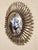 Round Metal Sunburst Wall Mirror, Italy, 1950s For Sale - Image 6 of 7