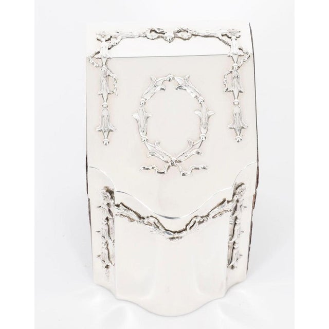 Antique Edwardian Sterling Silver Playing Card Box, 1890s For Sale - Image 4 of 18