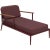 Nature burgundy divan by mowee dimensions: d155 x w83 x h81 cm (seat height 42 cm). Material: aluminum, upholstery and...