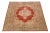 Beautiful Vintage Mahal hand-knotted wool rug with a rust color field. This Persian rug has blue, pink, and beige hues...