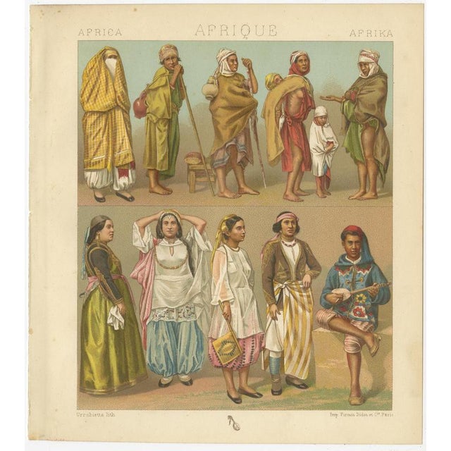 Racinet, Afrique: North African Daily Life & Costumes, 1888, Lithographs, Set of 3 For Sale - Image 3 of 9