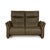 Vintage Two-Seater Sofa in Green Khaki Leather For Sale - Image 9 of 9