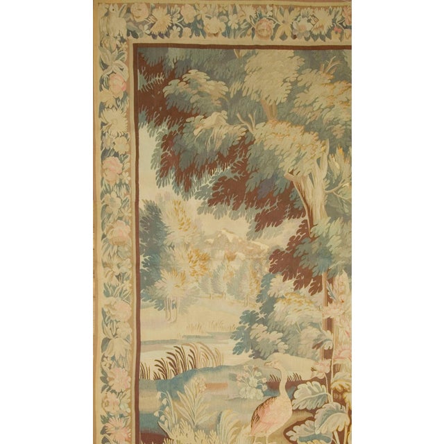 Antique Circa 1850 French Verdure Tapestry 5'7 X 9'1 For Sale In New York - Image 6 of 8
