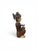 Early 20th Century Early 20th Century Hand-Carved Chinese Wooden Figural Sculpture of Seated Musician With Tambourine-Style Instrument For Sale - Image 5 of 12