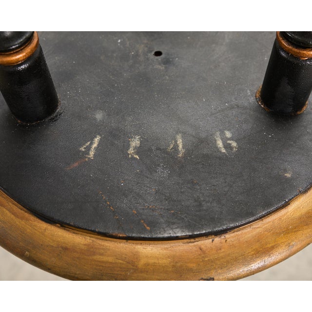 20th C. English Chinoiserie Ebonized Gilt Tripod Drinks Table For Sale - Image 10 of 17