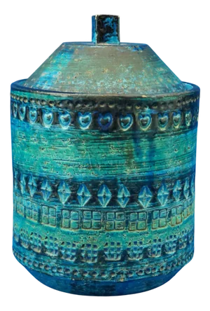 Vintage Art Deco Ceramic Vase by Aldo Londi, 1930s