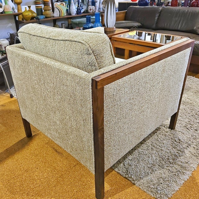 George Nelson Tuxedo Back Club Chair in the Style of George Nelson for Herman Miller For Sale - Image 4 of 9