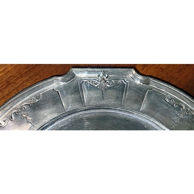 1920s Gorham Sterling Silver Charger Plate Set Art Deco - 12 pcs For Sale - Image 16 of 17