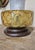 Mid-Century Table Lamp in Pressed Amber Glass and Wood, 1930 For Sale - Image 4 of 9