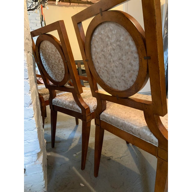 Hollywood Regency Vintage Baker Furniture Thomas Pheasant Louis Dining Chairs - Set of 4 For Sale - Image 3 of 12