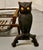 Metal Model Owl Iron Fire Dogs with Grate, 1920s For Sale - Image 7 of 8