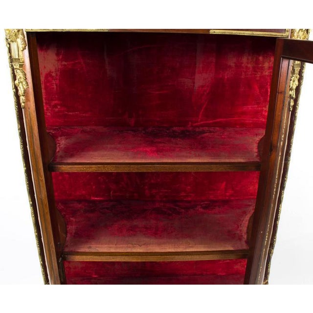 19th Century French Louis Revival Parquetry Display Cabinet For Sale - Image 5 of 10