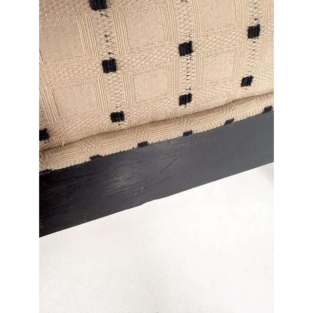 Large Wood and Upholstery Bench, 1960s For Sale - Image 6 of 7