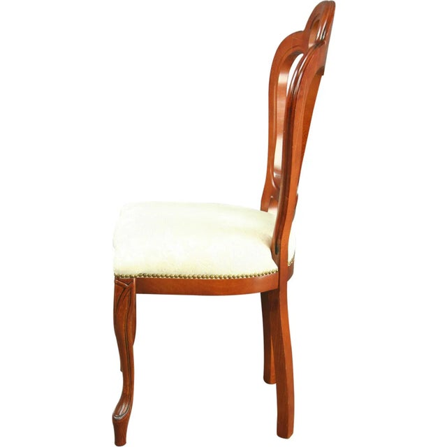 Wood Large Italian New Rococo Chair Mahogany For Sale - Image 7 of 10