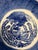 Dark blue and white mid century Japanese Kagami bowl. Bowl is free of defects. The bottom ring around the base has some...