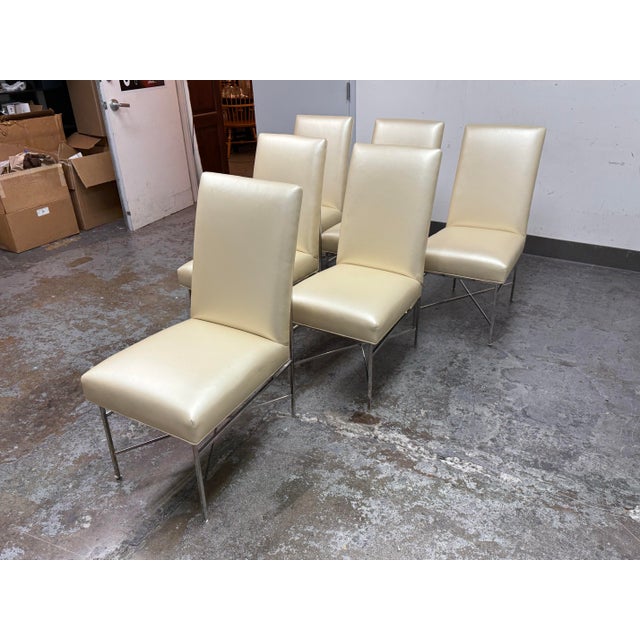 Textile Michael Weiss for Vanguard Boswell Side Chairs, Set of Six For Sale - Image 7 of 12