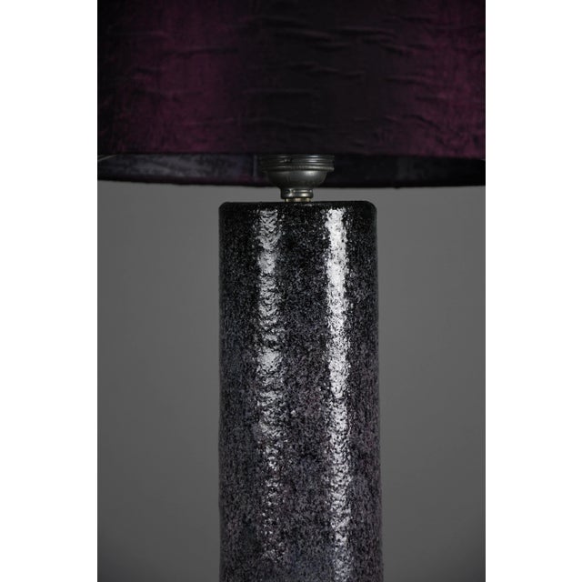 1960s Mid-Century Modern Purple Ceramic Table Lamp by Pieter Groeneveldt, 1960 For Sale - Image 5 of 10