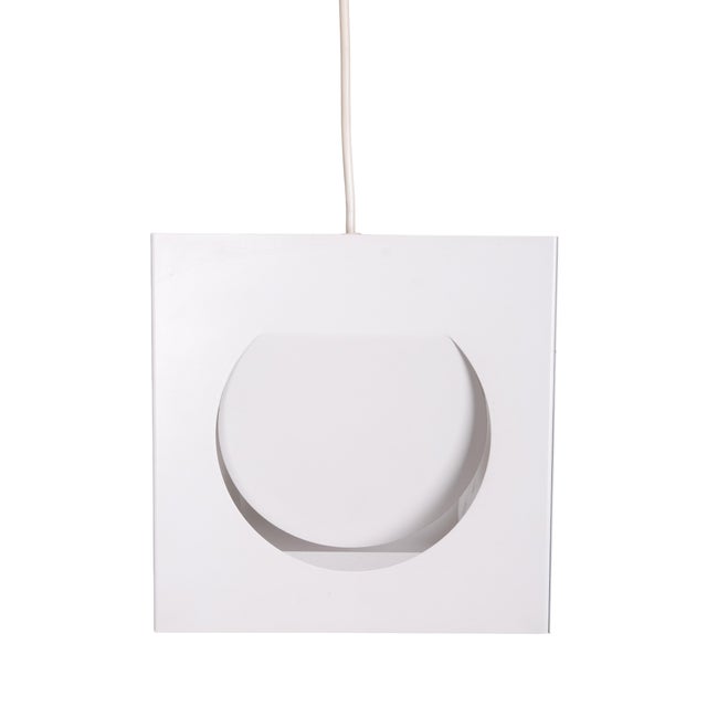 Beautiful Metal geometric shaped pendant lamp, was designed by Shogo Suzuki for Orno in the early 1960's. It was designed...