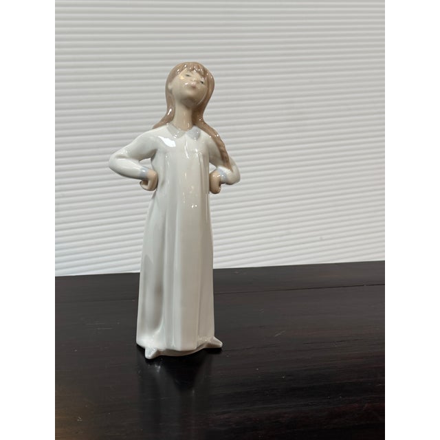 Fulgencio García for Lladró Girl Stretching Porcelain Figurine, Signed For Sale - Image 10 of 12