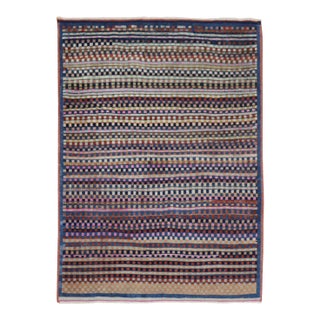 Funky 20th Century Turkish Deco Rug - 3'2" x 4'5" For Sale