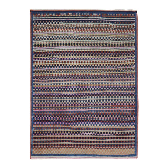 Funky 20th Century Turkish Deco Rug - 3'2" x 4'5" For Sale
