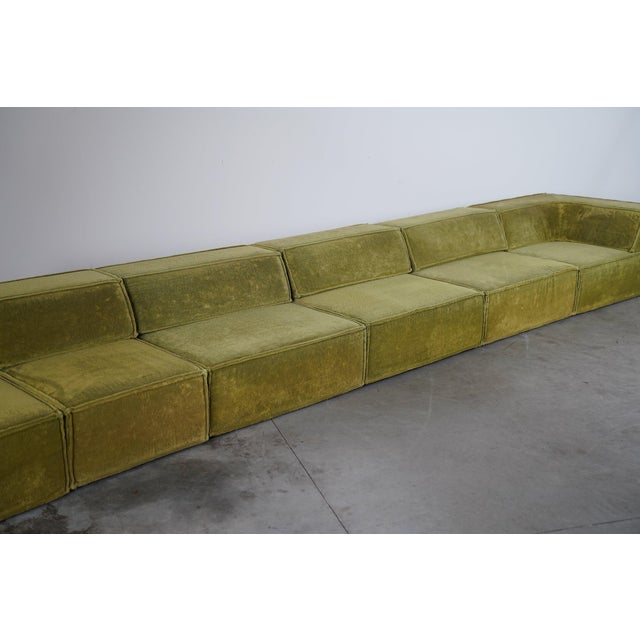 Trio Modular Sofa in Green Upholstery from Cor, Germany, 1970s, Set of 6 For Sale - Image 15 of 16
