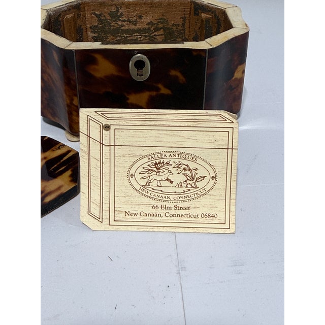 Brown Dutch Regency Tortoiseshell Tea Caddy, Circa 1820 For Sale - Image 8 of 10