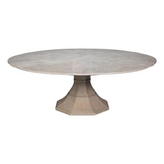 Gray Oak Expanding Dining Table - 85 1/2" For Sale