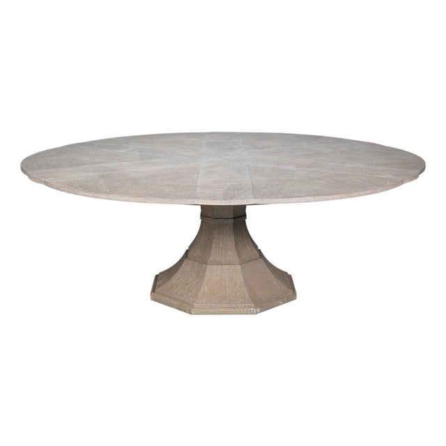 Gray Oak Expanding Dining Table - 85 1/2" For Sale