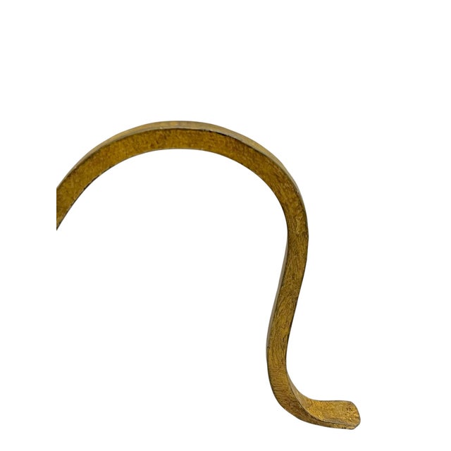 Petite Parisian Style Gilt Iron Hand Forged Drinks Table For Sale - Image 6 of 18