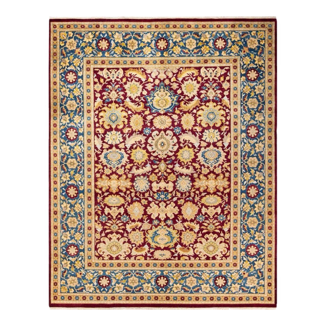 Mogul, One-of-a-Kind Hand-Knotted Area Rug in Red, 8' 1" x 10' 6" For Sale