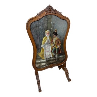 Antique Louis XV Style Fire Screen, 1890s For Sale