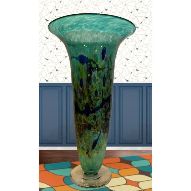 Robert Held Art Glass Green Abstract Vase For Sale - Image 11 of 12