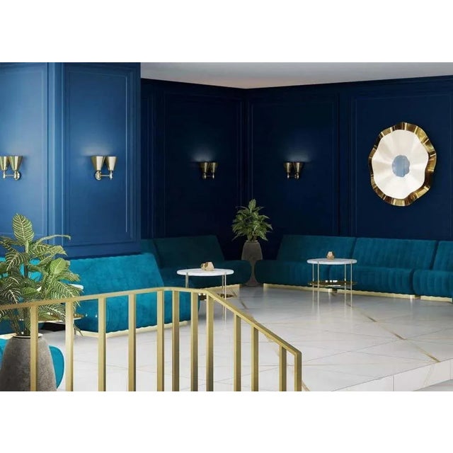 Wall Light In Brass With Nickel-Plated Finish For Sale - Image 4 of 5