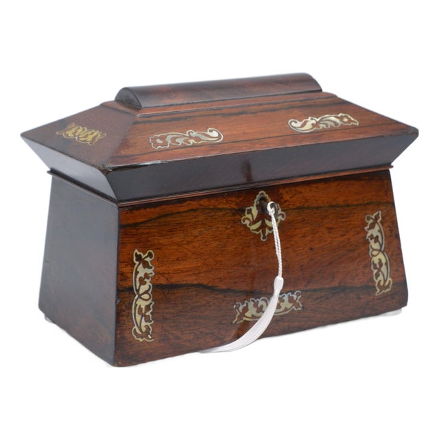 Regency Sarcophagus Jewellery Box in Rosewood, 1820 For Sale