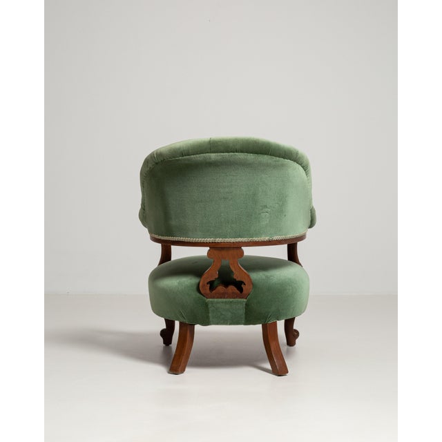 Wood Louis Philippe Accent Chair, Antique, France, 19th Century For Sale - Image 7 of 14