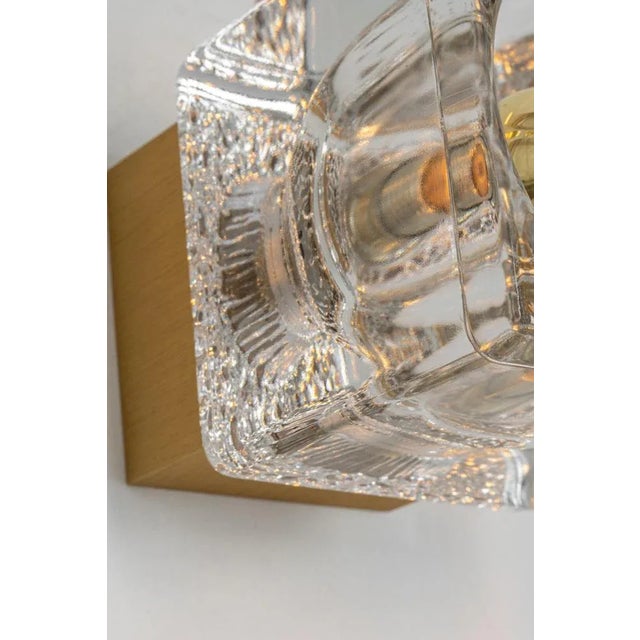 Petite Crystal Glass Brass Wall Sconces by Peill & Putzler, Germany For Sale - Image 4 of 9