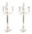 Antique Large Silver Plated Four Light Candelabra, Set of 2 For Sale