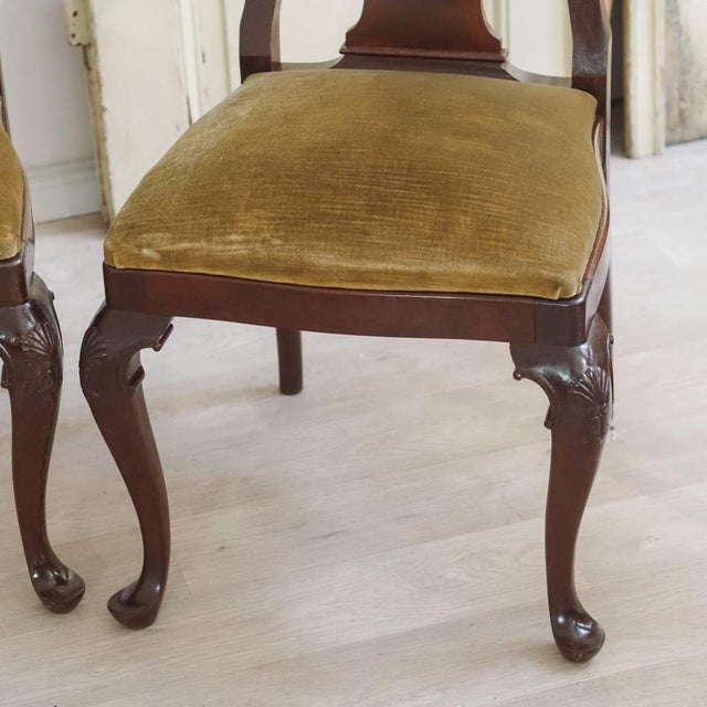 Antique Queen Anne Chairs in Wood, 1890s, Set of 4 For Sale - Image 6 of 9