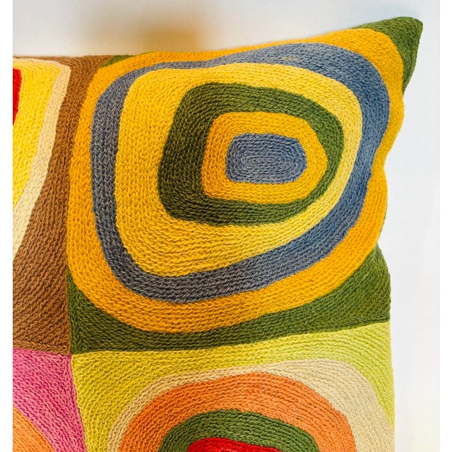 Organic Cotton Abstract Kandinsky Throw Pillow Farbstudie Quadrate For Sale - Image 10 of 12