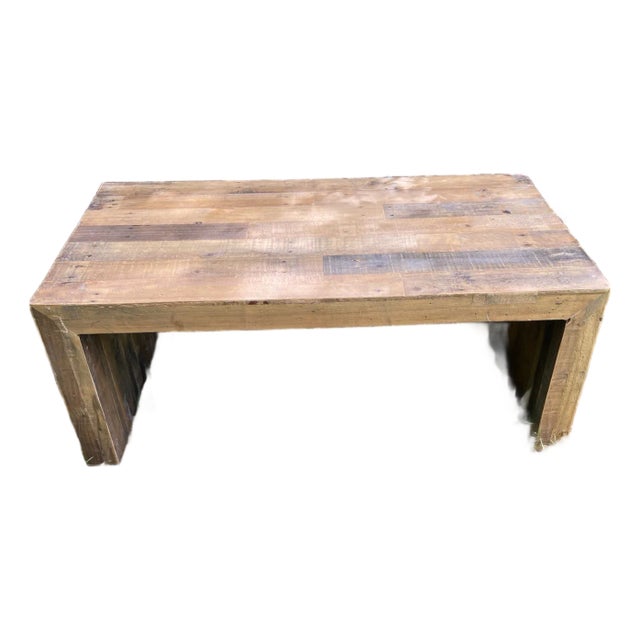 1990s Reclaimed Wood Coffee Table For Sale