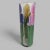 Vintage Original Hand Painted Botanical Iris Flower Glass Vase Signed For Sale In Charlotte - Image 6 of 17