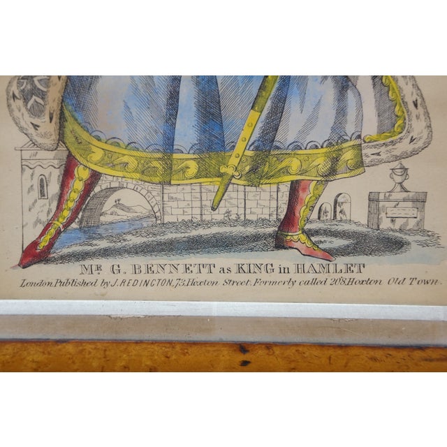 Mid 19th Century 4 Antique J Redington London Shakespeare Theatrical Tinsel Etching Prints 13" For Sale - Image 5 of 14