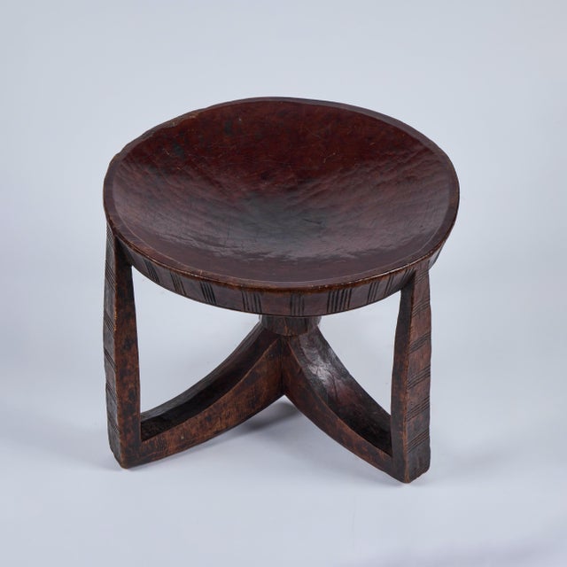 Trio of Vintage African Stools (Ethiopian) For Sale - Image 17 of 17