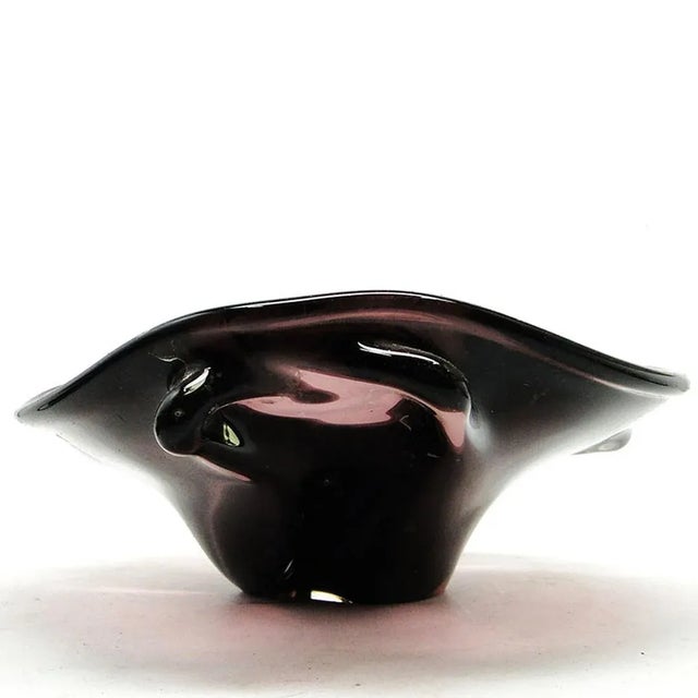 Czechoslovakian Fruit Bowl by J. Hospodek for Chribska Sklara, 1960s For Sale - Image 6 of 8